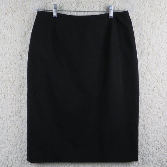 Casual Corner* Women's Stretch Wool Fully Lined 6" Backside Slit Pencil Skirt~ 8 - Picture 1 of 7